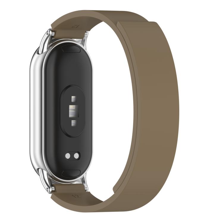 For Xiaomi Smart Band 10 / 9 / 8 Soft Silicone Magnetic Watch Band(Brown) - Mega Discount Store LebanonLebanon