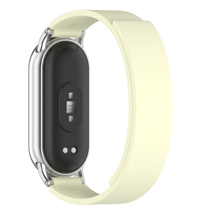 For Xiaomi Smart Band 10 / 9 / 8 Soft Silicone Magnetic Watch Band(Milky White) - Mega Discount Store LebanonLebanon