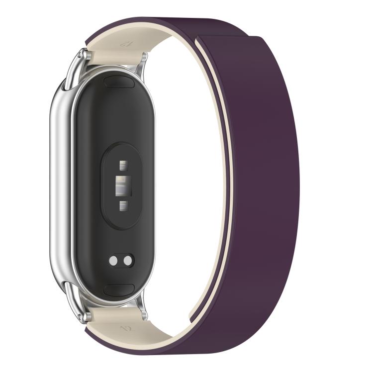 For Xiaomi Smart Band 10 / 9 / 8 Soft Silicone Magnetic Watch Band(Purple Starlight) - Mega Discount Store LebanonLebanon