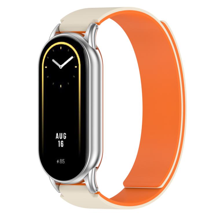 For Xiaomi Smart Band 10 / 9 / 8 Soft Silicone Magnetic Watch Band(Starlight Orange) - Mega Discount Store LebanonLebanon