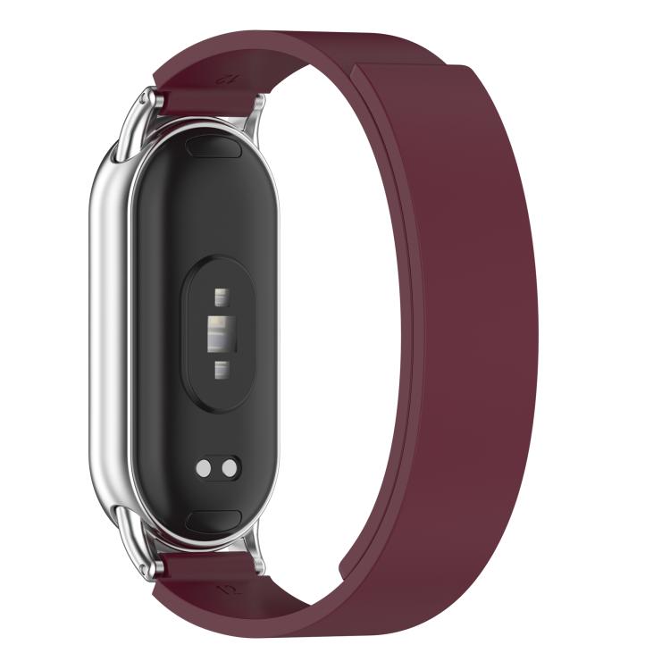 For Xiaomi Smart Band 10 / 9 / 8 Soft Silicone Magnetic Watch Band(Wine Red) - Mega Discount Store LebanonLebanon