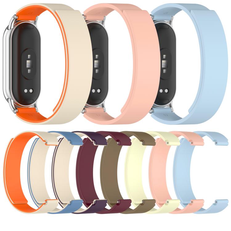 For Xiaomi Smart Band 10 / 9 / 8 Soft Silicone Magnetic Watch Band(Wine Red) - Mega Discount Store LebanonLebanon