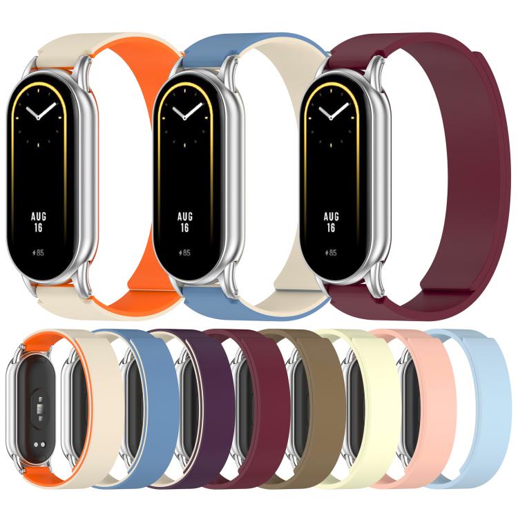 For Xiaomi Smart Band 10 / 9 / 8 Soft Silicone Magnetic Watch Band(Wine Red) - Mega Discount Store LebanonLebanon