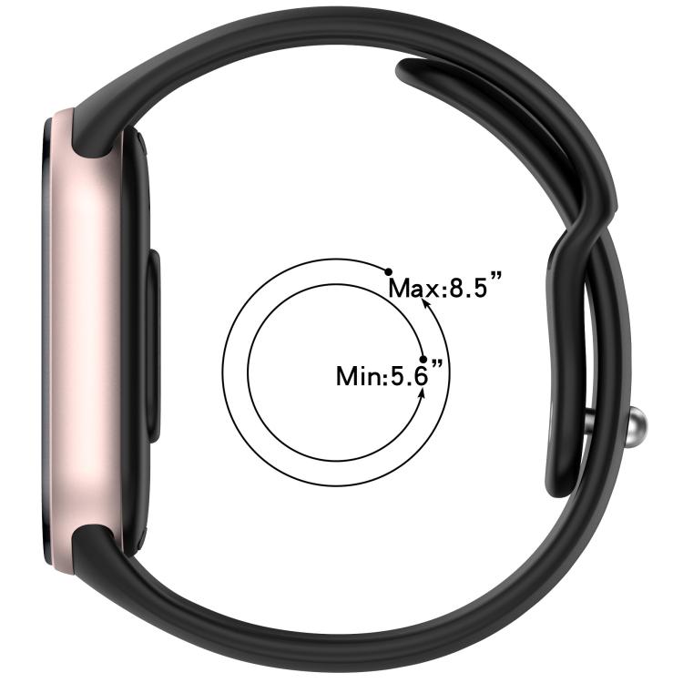 For Xiaomi Smart Band 10 / 9 / 8 xDfind Reverse Buckle Silicone Watch Band(Black) - Mega Discount Store LebanonLebanon