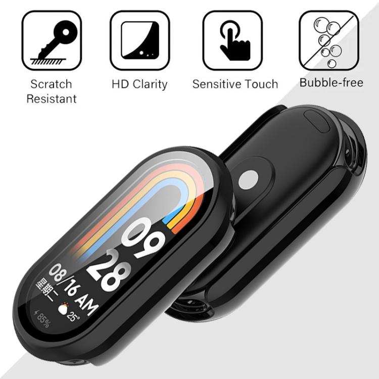 For Xiaomi Smart Band 10 xDfind Tempered Film Integrated PC Watch Protective Cover(Black) - Mega Discount Store LebanonLebanon