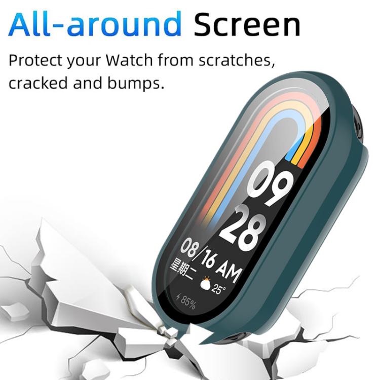 For Xiaomi Smart Band 10 xDfind Tempered Film Integrated PC Watch Protective Cover(Pine Needle Green) - Mega Discount Store LebanonLebanon