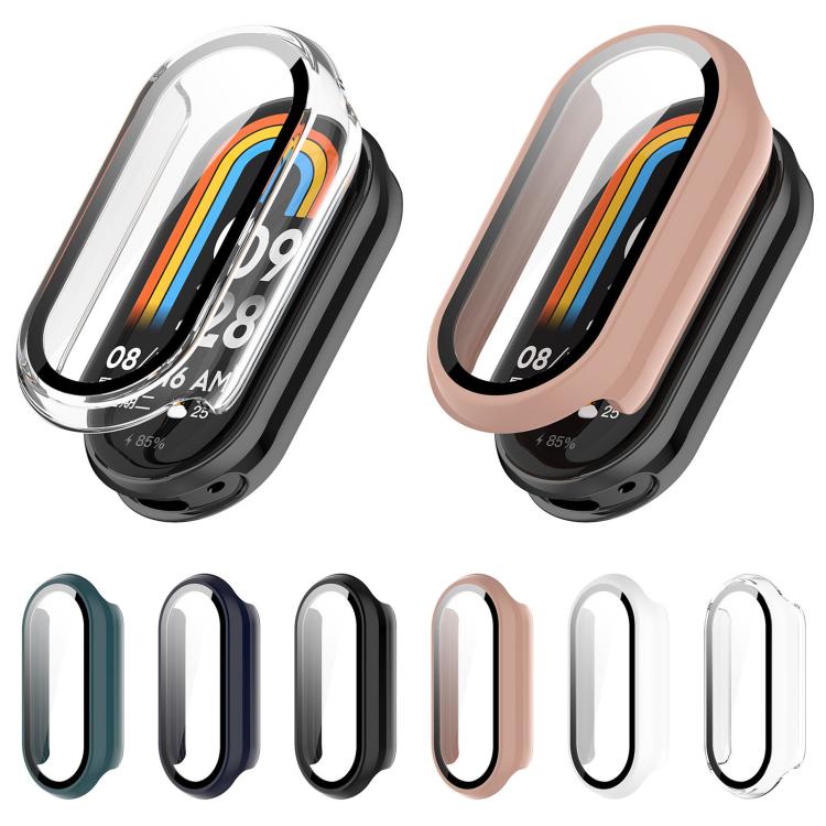 For Xiaomi Smart Band 10 xDfind Tempered Film Integrated PC Watch Protective Cover(Pink) - Mega Discount Store LebanonLebanon
