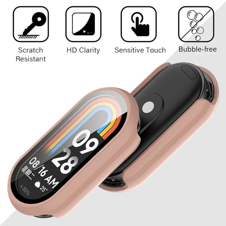 For Xiaomi Smart Band 10 xDfind Tempered Film Integrated PC Watch Protective Cover(Pink) - Mega Discount Store LebanonLebanon
