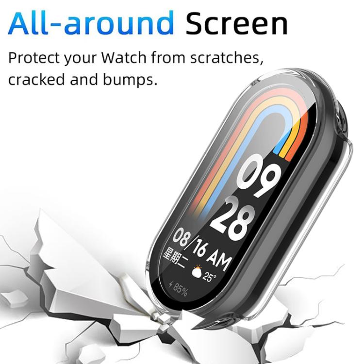 For Xiaomi Smart Band 10 xDfind Tempered Film Integrated PC Watch Protective Cover(Transparent White) - Mega Discount Store LebanonLebanon