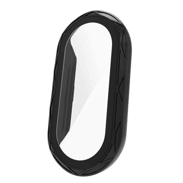 For Xiaomi Smart Band 9 / 9 NFC / 8 NFC Bird Nest Texture Tempered Glass Film Integrated PC Watch Cover(Black) - Mega Discount Store LebanonLebanon