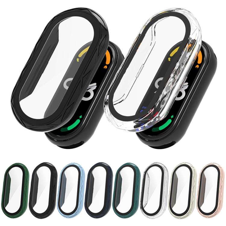For Xiaomi Smart Band 9 / 9 NFC / 8 NFC Bird Nest Texture Tempered Glass Film Integrated PC Watch Cover(Dark Green) - Mega Discount Store LebanonLebanon
