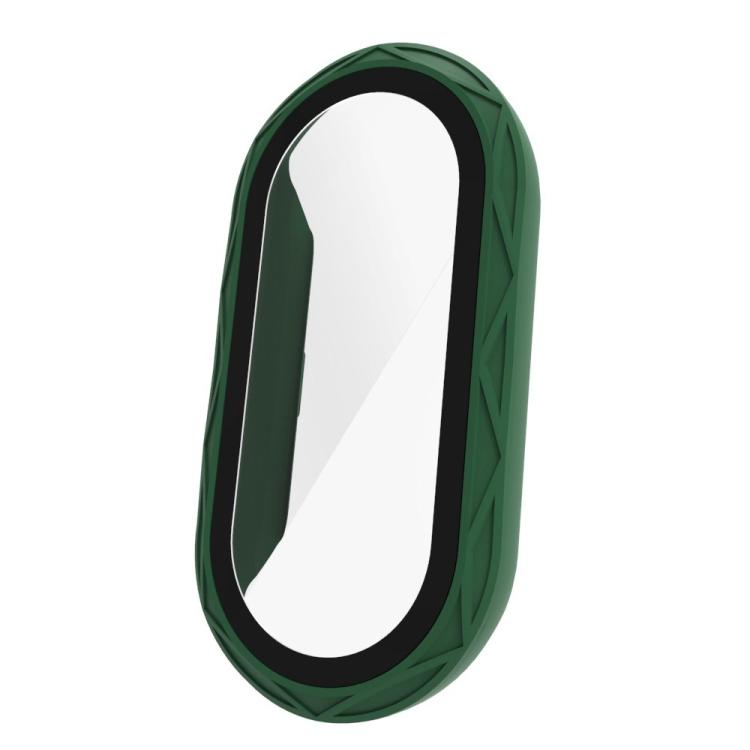 For Xiaomi Smart Band 9 / 9 NFC / 8 NFC Bird Nest Texture Tempered Glass Film Integrated PC Watch Cover(Dark Green) - Mega Discount Store LebanonLebanon