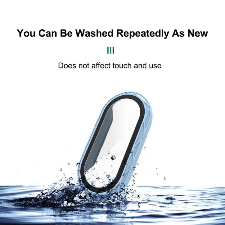 For Xiaomi Smart Band 9 / 9 NFC / 8 NFC Bird Nest Texture Tempered Glass Film Integrated PC Watch Cover(Dark Green) - Mega Discount Store LebanonLebanon