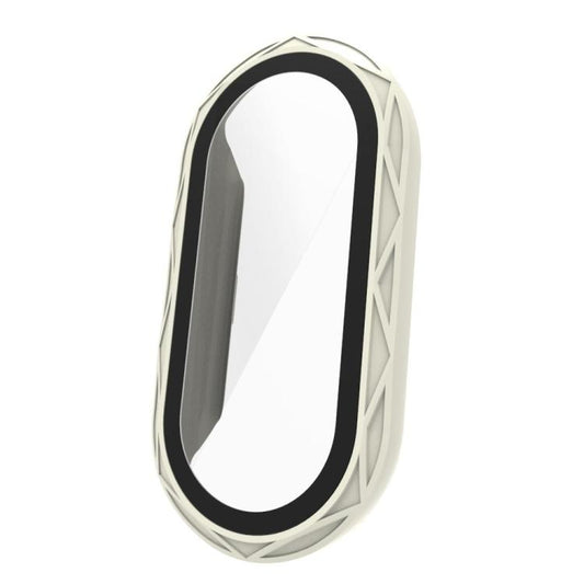 For Xiaomi Smart Band 9 / 9 NFC / 8 NFC Bird Nest Texture Tempered Glass Film Integrated PC Watch Cover(Ivory White) - Mega Discount Store LebanonLebanon