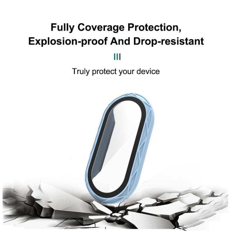 For Xiaomi Smart Band 9 / 9 NFC / 8 NFC Bird Nest Texture Tempered Glass Film Integrated PC Watch Cover(Ivory White) - Mega Discount Store LebanonLebanon