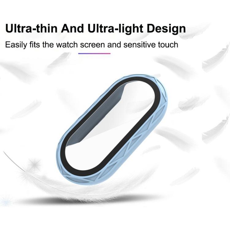 For Xiaomi Smart Band 9 / 9 NFC / 8 NFC Bird Nest Texture Tempered Glass Film Integrated PC Watch Cover(Transparent White) - Mega Discount Store LebanonLebanon
