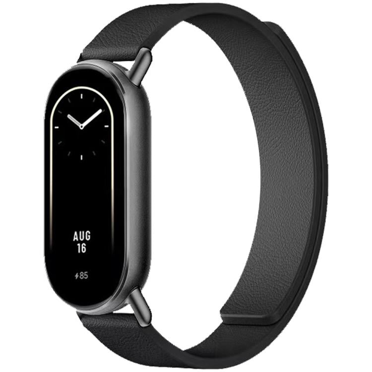 For Xiaomi Smart Bnad 10 / 9 / 8 xDfind Litchi Texture Magnetic Silicone Watch Band(Black) - Mega Discount Store LebanonLebanon