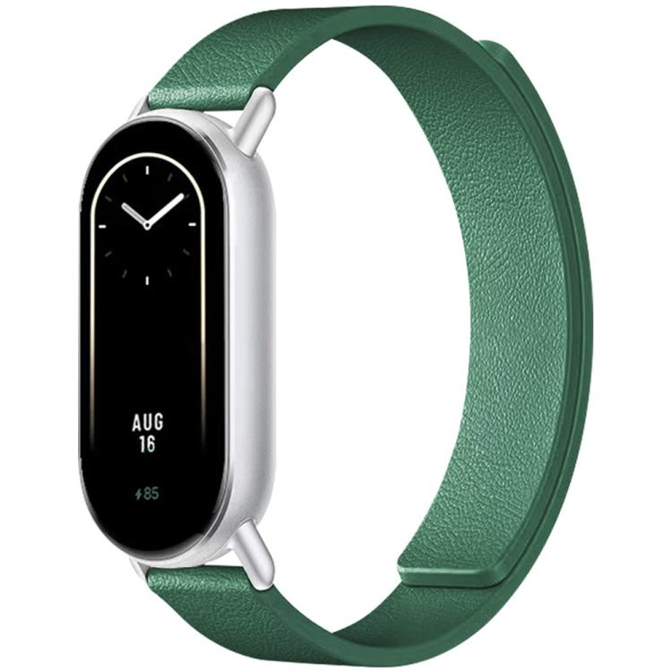 For Xiaomi Smart Bnad 10 / 9 / 8 xDfind Litchi Texture Magnetic Silicone Watch Band(Dark Green) - Mega Discount Store LebanonLebanon