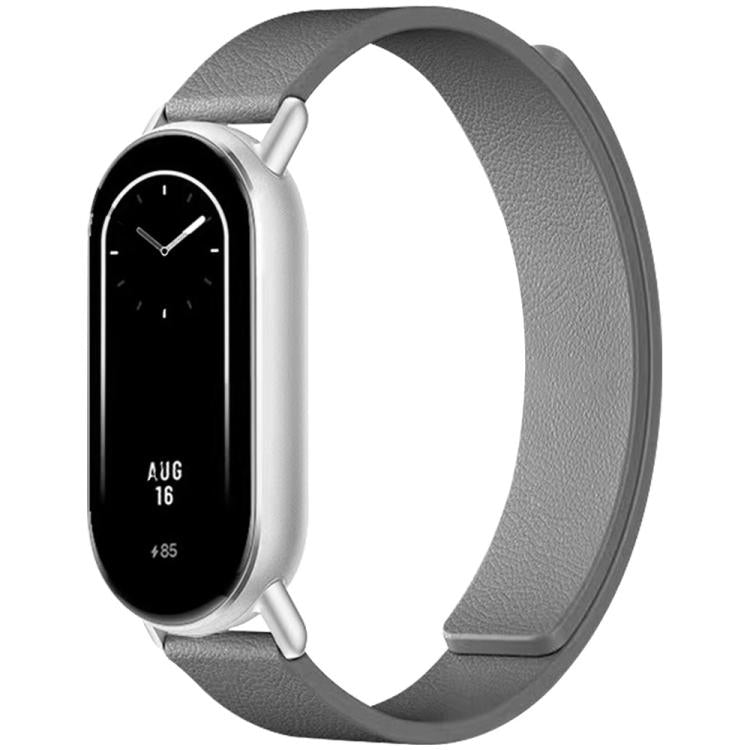 For Xiaomi Smart Bnad 10 / 9 / 8 xDfind Litchi Texture Magnetic Silicone Watch Band(Grey) - Mega Discount Store LebanonLebanon