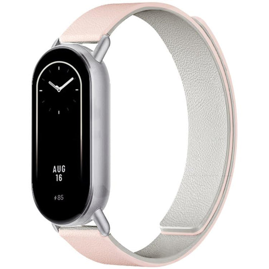 For Xiaomi Smart Bnad 10 / 9 / 8 xDfind Litchi Texture Magnetic Silicone Watch Band(Pink Sstarlight) - Mega Discount Store LebanonLebanon