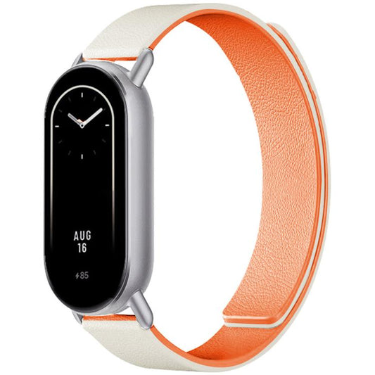 For Xiaomi Smart Bnad 10 / 9 / 8 xDfind Litchi Texture Magnetic Silicone Watch Band(Starlight Orange) - Mega Discount Store LebanonLebanon