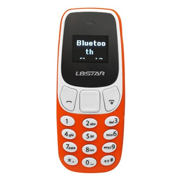 GTStar BM10 Mini Mobile Phone, Hands Free Bluetooth Dialer Headphone, MP3 Music, Dual SIM, Network: 2G(Orange) - Mega Discount Store LebanonLebanon