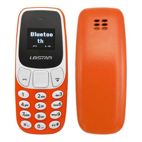 GTStar BM10 Mini Mobile Phone, Hands Free Bluetooth Dialer Headphone, MP3 Music, Dual SIM, Network: 2G(Orange) - Mega Discount Store LebanonLebanon