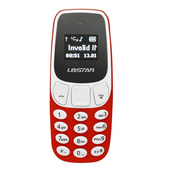 GTStar BM10 Mini Mobile Phone, Hands Free Bluetooth Dialer Headphone, MP3 Music, Dual SIM, Network: 2G(Red) - Mega Discount Store LebanonLebanon