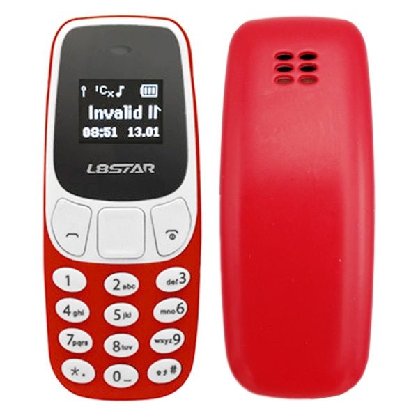 GTStar BM10 Mini Mobile Phone, Hands Free Bluetooth Dialer Headphone, MP3 Music, Dual SIM, Network: 2G(Red) - Mega Discount Store LebanonLebanon