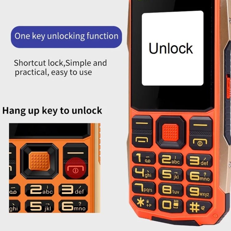 K1+ 4G Elder Rugged Phone, 2.6 inch, 1500mAh Battery, LED Flashlight, Network: 4G, Dual SIM, SOS, Plug:UK Plug(Black) - Mega Discount Store LebanonLebanon