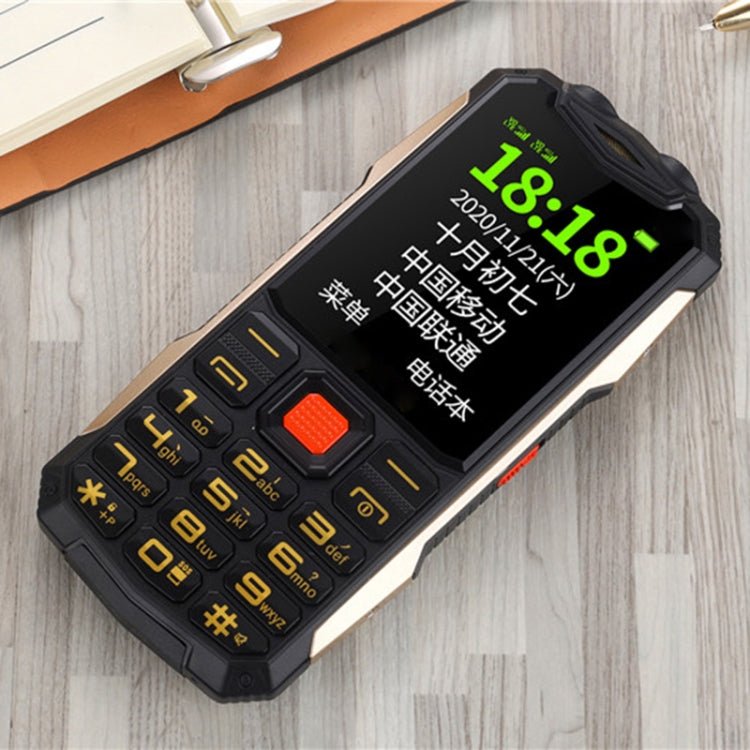 K1 Triple Proofing Elder Phone, Waterproof Shockproof Dustproof, 4800mAh Battery, 2.4 inch, 21 Keys, Bluetooth, LED Flashlight, FM, SOS, Dual SIM, Network: 2G (Black) - Mega Discount Store LebanonLebanon