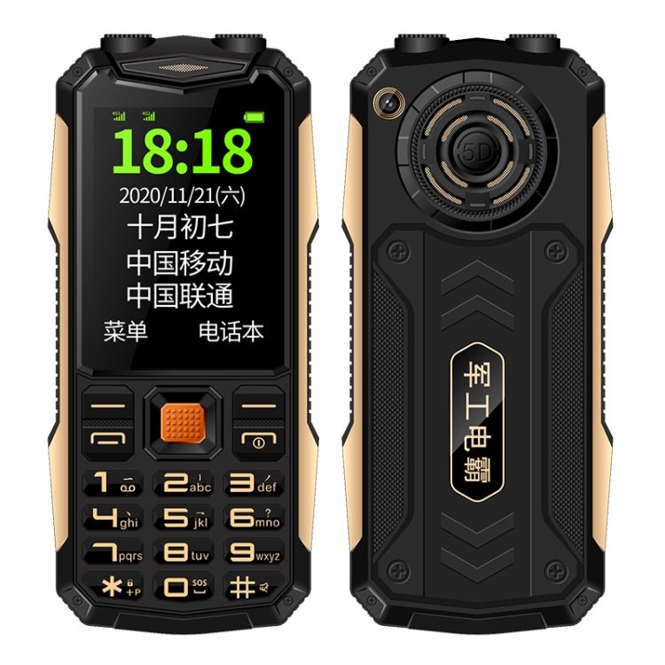K1 Triple Proofing Elder Phone, Waterproof Shockproof Dustproof, 4800mAh Battery, 2.4 inch, 21 Keys, Bluetooth, LED Flashlight, FM, SOS, Dual SIM, Network: 2G (Black) - Mega Discount Store LebanonLebanon