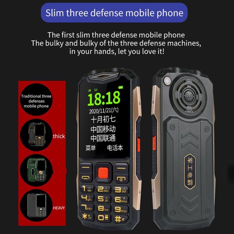 K1 Triple Proofing Elder Phone, Waterproof Shockproof Dustproof, 4800mAh Battery, 2.4 inch, 21 Keys, Bluetooth, LED Flashlight, FM, SOS, Dual SIM, Network: 2G (Red) - Mega Discount Store LebanonLebanon