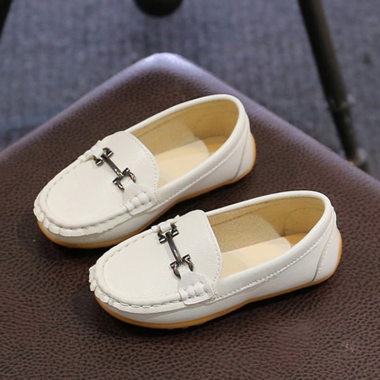 K3 Lightweight Anti - Skid Dance Bean Shoes Children Small Leather Shoes, Size: 36(White) - Mega Discount Store LebanonLebanon