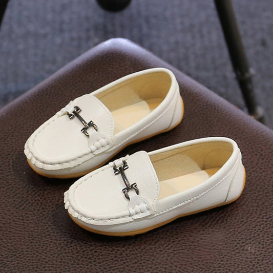 K3 Lightweight Anti - Skid Dance Bean Shoes Children Small Leather Shoes, Size: 36(White) - Mega Discount Store LebanonLebanon