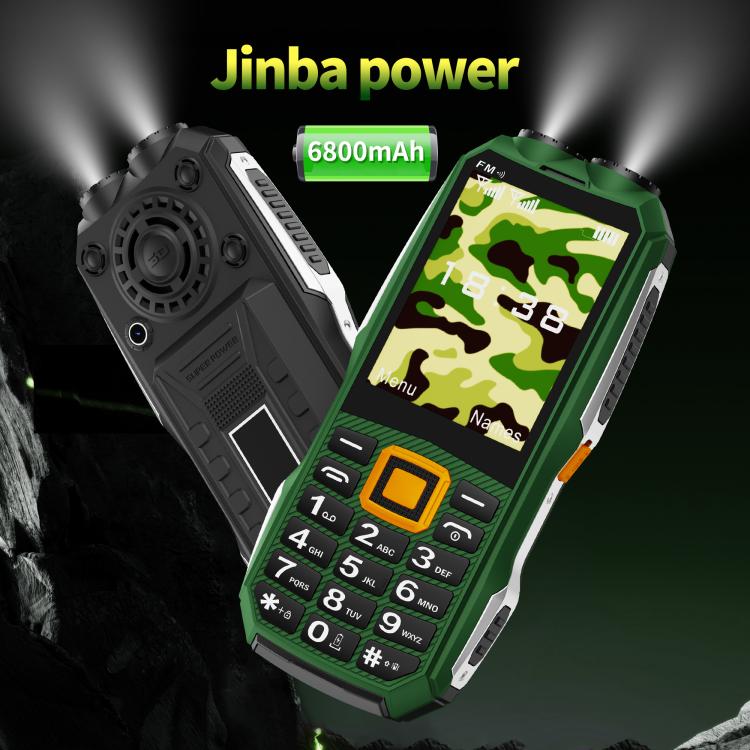 K6000 Keypad Phone, 2.8 inch, LED Flashlight, Big Keyboard, SOS, Network: 2G, Dual SIM, Plug:US Plug(Green) - Mega Discount Store LebanonLebanon