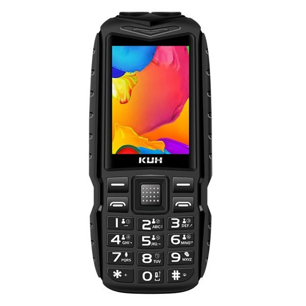KUH T3 Rugged Phone, Dustproof Shockproof, MTK6261DA, 2400mAh Battery, 2.4 inch, Dual SIM(Black) - Mega Discount Store LebanonLebanon