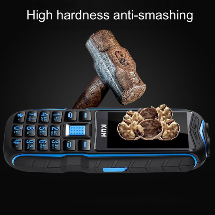 KUH T3 Rugged Phone, Dustproof Shockproof, MTK6261DA, 2400mAh Battery, 2.4 inch, Dual SIM(Black) - Mega Discount Store LebanonLebanon