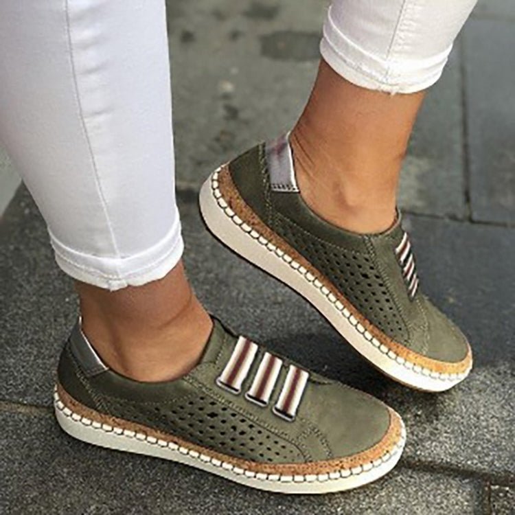 Ladies Sneakers Breathable Flats Shoes, Size:36(Green) - Mega Discount Store LebanonLebanon