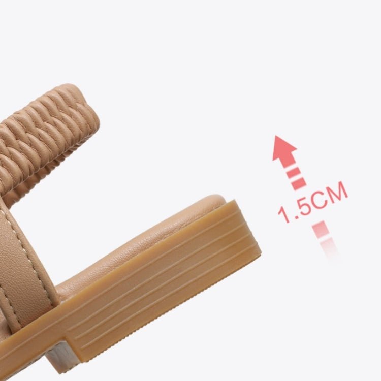 Ladies Summer Bohemian Roman Sandals Seaside Flat Beach Shoes, Size: 36(Brown) - Mega Discount Store LebanonLebanon