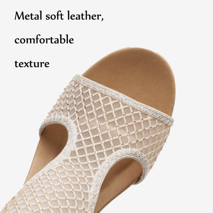 Ladies Summer Sandals All - Match Casual Mesh Thick Sole Wedge Heel Shoes, Size: 36(Black) - Mega Discount Store LebanonLebanon