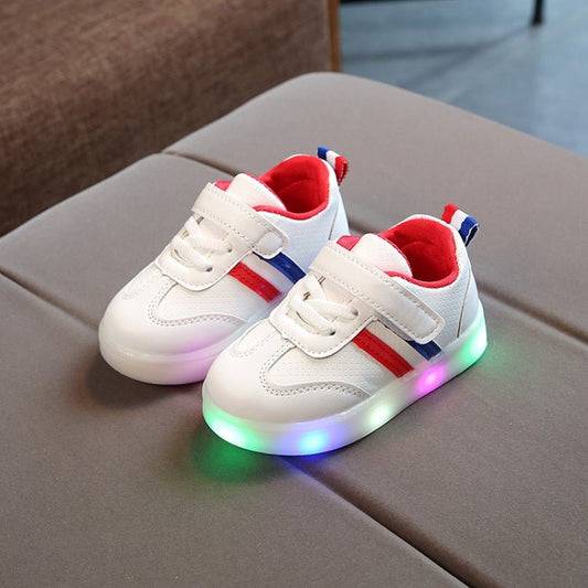 LED Light Up Casual Shoes Children Flat Board Shoes, Size: 26(Red) - Mega Discount Store LebanonLebanon