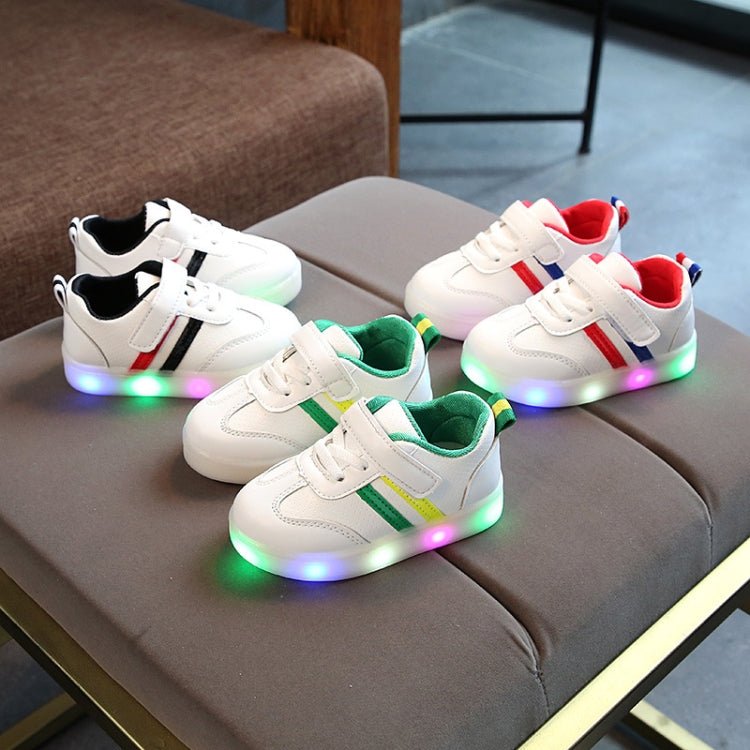 LED Light Up Casual Shoes Children Flat Board Shoes, Size: 27(Red) - Mega Discount Store LebanonLebanon