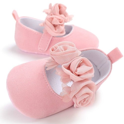 Lovely Flower Baby Girl Newborn Crib Shoes Soft Prewalker Anti - slip Baby Shoes(Pink) - Mega Discount Store LebanonLebanon