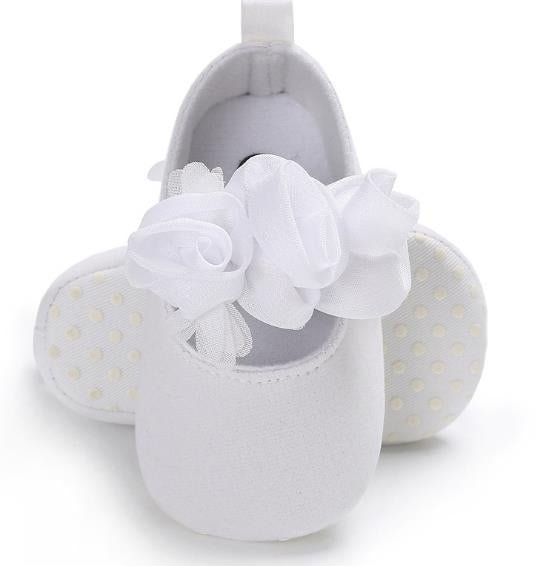 Lovely Flower Baby Girl Newborn Crib Shoes Soft Prewalker Anti - slip Baby Shoes(White) - Mega Discount Store LebanonLebanon