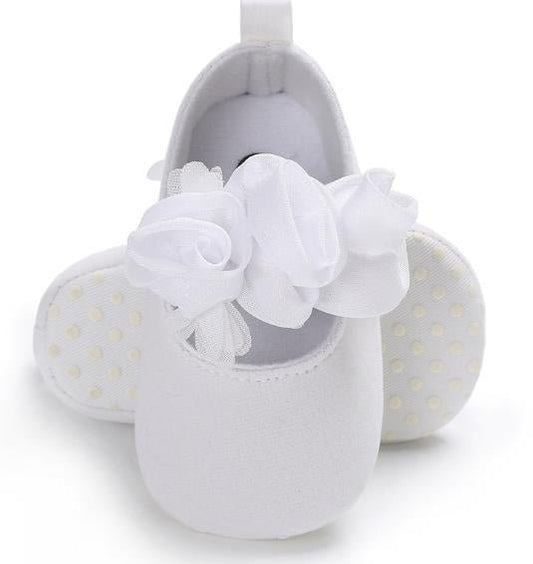 Lovely Flower Baby Girl Newborn Crib Shoes Soft Prewalker Anti - slip Baby Shoes(White) - Mega Discount Store LebanonLebanon