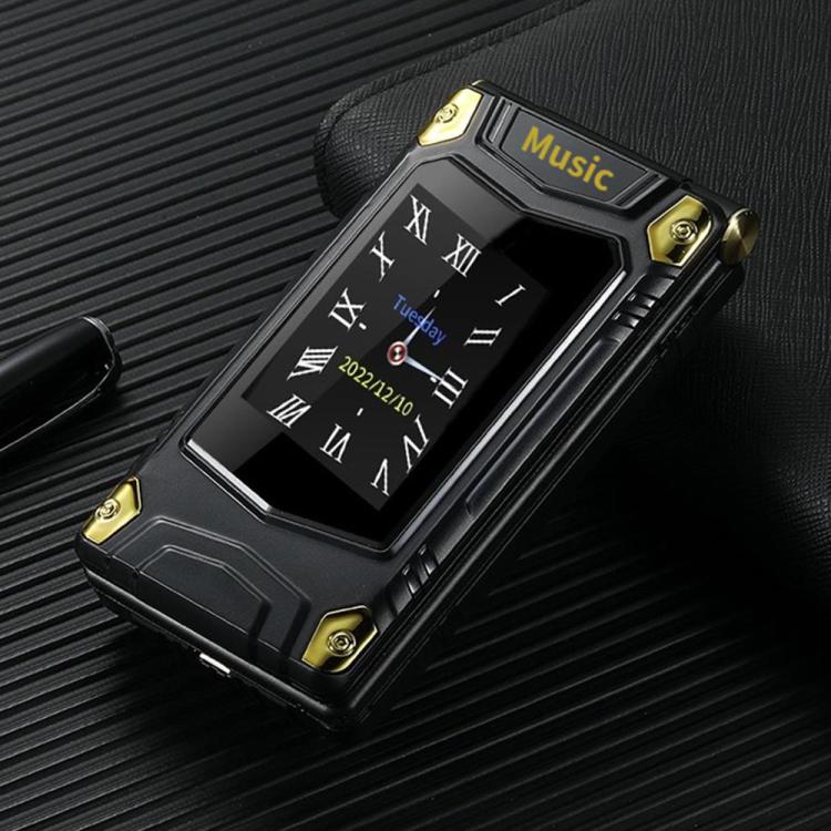 M7+ 4G Dual Screen Flip Elder Rugged Phone, 2.8 inch Inner, 2.4 inch Outer, 6800mAh Battery, 24 Keys, Flashlight, Network: 4G, Dual SIM, SOS, Plug:EU Plug(Black) - Mega Discount Store LebanonLebanon