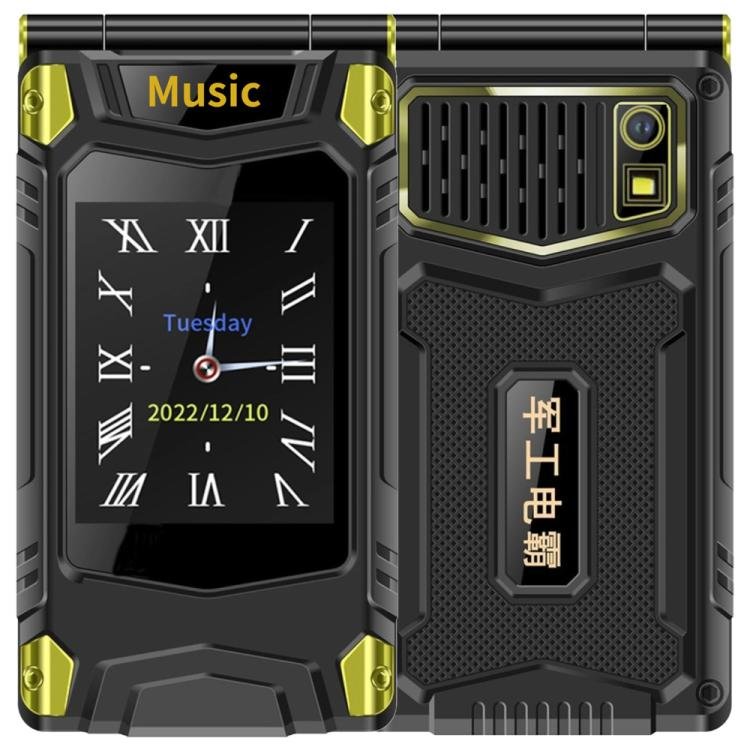 M7+ 4G Dual Screen Flip Elder Rugged Phone, 2.8 inch Inner, 2.4 inch Outer, 6800mAh Battery, 24 Keys, Flashlight, Network: 4G, Dual SIM, SOS, Plug:EU Plug(Black) - Mega Discount Store LebanonLebanon