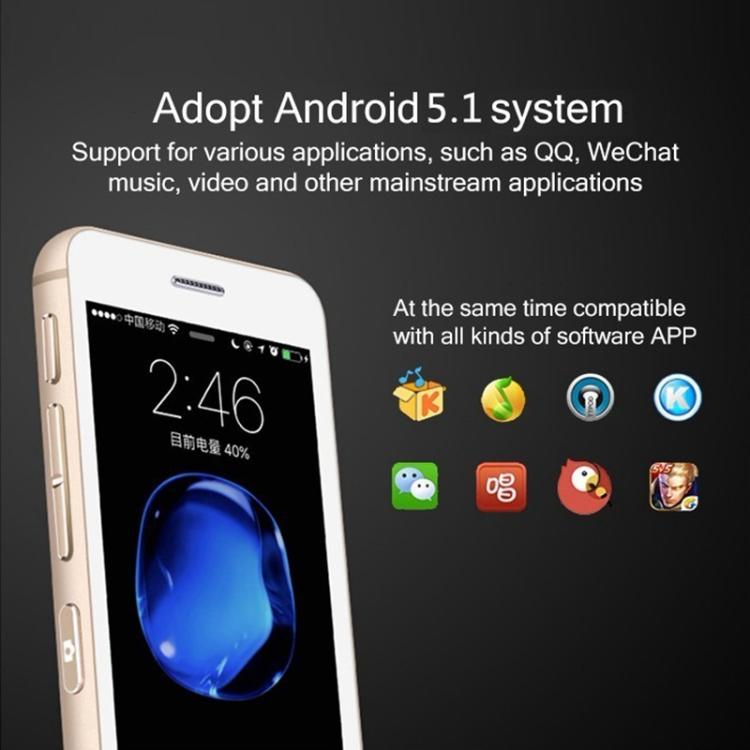MELROSE S9, 512MB+8GB, 2.45 inch Android 5.1 MTK6580 Quad Core, Bluetooth, WiFi, Network: 3G (Gold) - Mega Discount Store LebanonLebanon