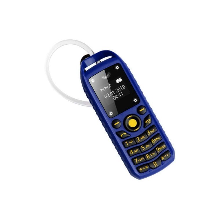 Mini B25 Headphone Mobile Phone, Hands Free Bluetooth Dialer Headphone, MP3 Music, Dual SIM, Network: 2G(Blue) - Mega Discount Store LebanonLebanon